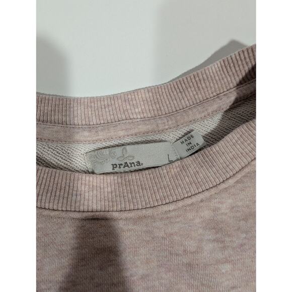 Prana Top Womens Large Cream Crew Neck Sweatshirt Rise & Shine - Picture 5 of 9